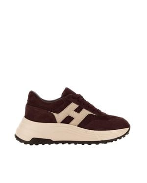 Hogan Hi-Fi Suede Leather Sneakers - Brown