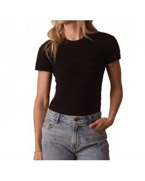 The Normal Brand Marie Novelty Stitch Tee - Black