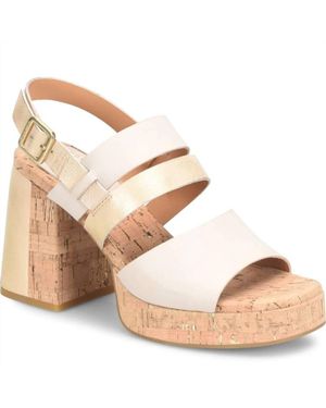 Kork-Ease Maxi Leather Heels - Metallic