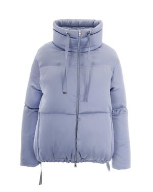 Herno Light High Neck Padded Down Jacket - Blue