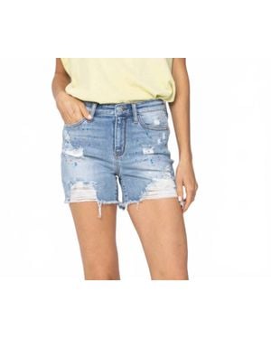 Judy Blue Color Hustle Shorts - Blue