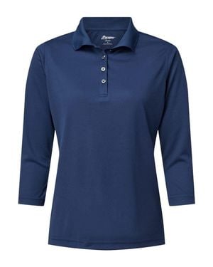 Paragon Lady Palm Three-Quarter Sleeve Polo - Blue