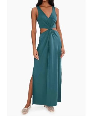Beyond Yoga Maxi Around The World Front Twist Dress - Green