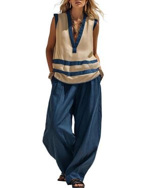 AUGUST 1987 Top & Pant Set - Blue