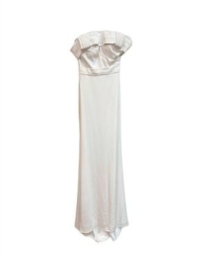 Alyce Paris Off Shoulder Fitted Gown - White