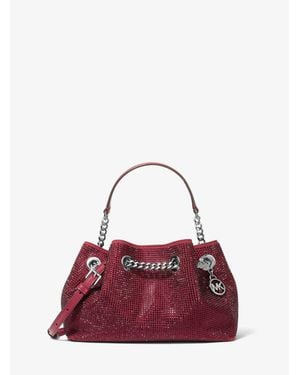 Michael Kors Outlet Mina Small Embellished Crossbody Bag - Purple