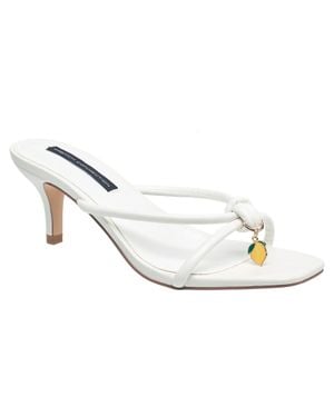 French Connection Ladies Twirlc Kitten Heel - White