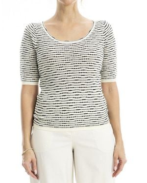 Max Studio Textured Top - White
