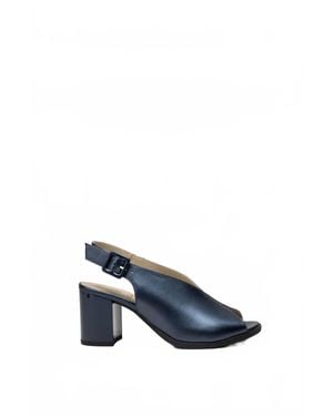 Nero Giardini Metallic Peep Toe Mule - Blue