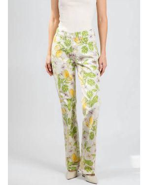 Mother Kick It High Rise Straight Leg Jeans - Yellow