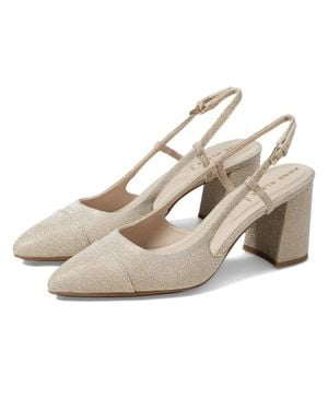 Anne Klein Brinlee Pumps Pointed Toe Slingback Heels Htat902 - Natural