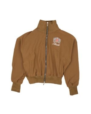Rhude Cotton Logo Brentwood Track Jacket - Brown