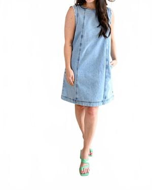 FRNCH Petra Lane Denim Mini Dress - Blue