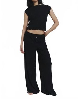 Find Me Now Button Lounge Pants - Blue