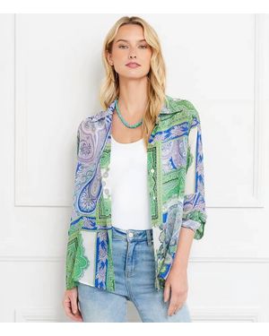 Karen Kane Paisley Shirt - Green