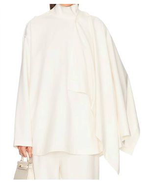 Helsa Detachable Scarf Top - White