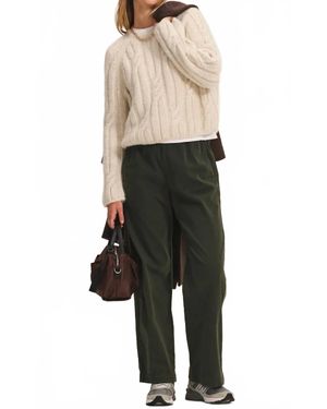 Velvet By Graham & Spencer Marina Timeless Cable Knit Sweater - Natural