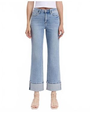 Flying Monkey High Rise Cuffed Jeans - Blue