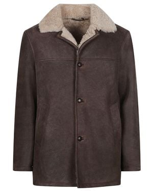 Stewart Steve Shearling Shearling-Lined Leather Jacket - Brown