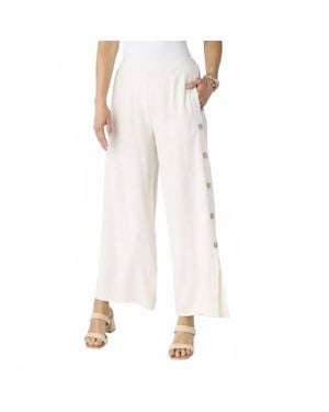 Coco + Carmen Remi Pant With Side Button Detail - White