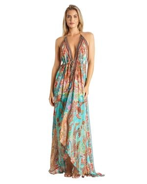 La Moda Clothing Cassini Halter Maxi Dress - Multicolor