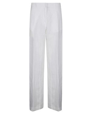 Stefano Mortari High-Waisted Linen Pants - White