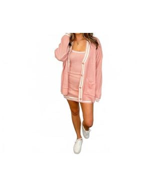 White Birch Showtime Long Sleeve Cardigan - Red