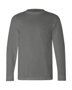 BAYSIDE Usa-Made Long Sleeve T-Shirt - Gray