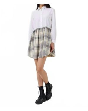 French Connection Arla Flannel Shirtdress - White