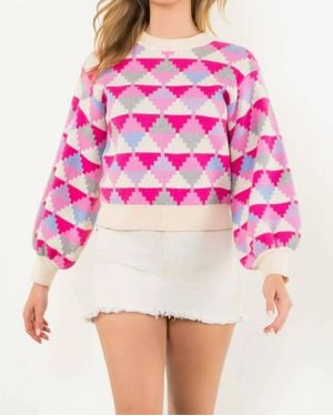 Thml Modern Patchwork Sweater - Pink