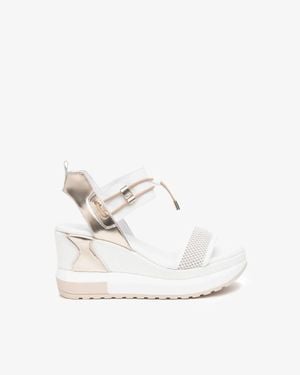 Nero Giardini Platform Wedge Sandals - White