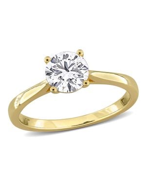 Mimi & Max Created Forever 1Ct Tdw Lab-Grown Diamond Engagement Ring Sterling - Metallic