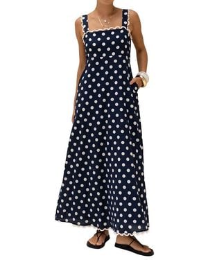 LOEY Printed Maxi Dress - Blue