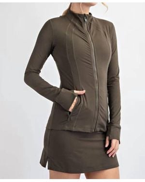 Rae Mode Athleisure Zipper Jacket - Black