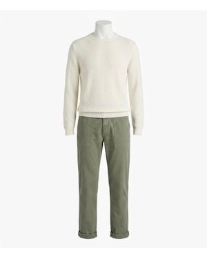 Faherty Sunwashed Crew Neck Sweater - White