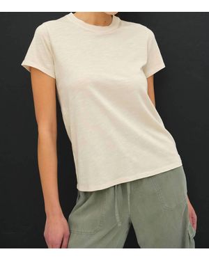 Be Cool Leona Classic Cut Acid Wash Cotton Tee - Natural
