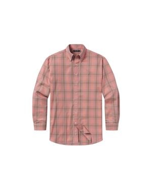Southern Marsh Tupelo Windowpane Dress Shirt - Pink