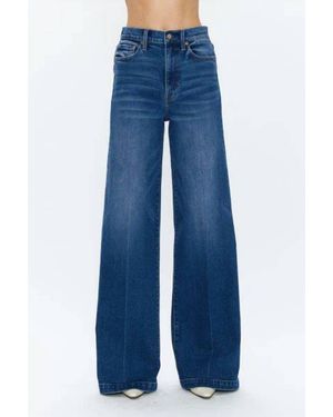 Pistola Lana High Waist Wide Leg Jeans - Blue