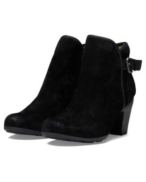 Comfortiva Namari Ct0039921 Boot Suede Block Heel Bootie Rhs6459 - Black