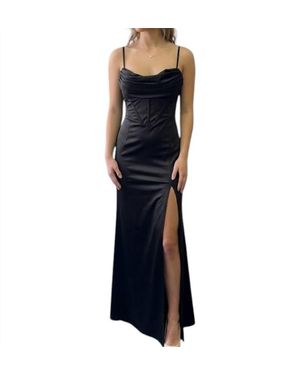 Haute Monde Lux Corset Formal Dress - Blue