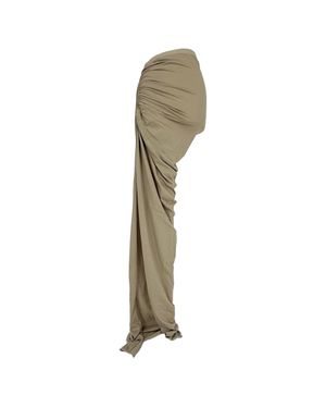 Rick Owens Drkshdw Draped Split Asymmetric Skirt - Green