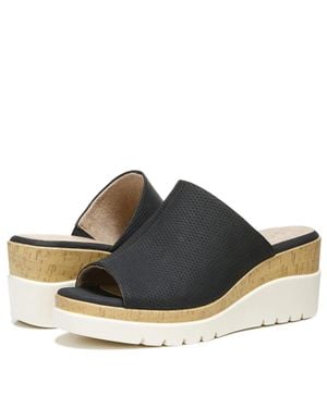 Naturalizer Goodtimes Sandals Slip On Wedge Heel Htat1611 - Blue