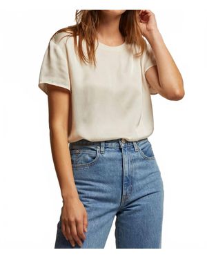 PERFECTWHITETEE Delphine Crewneck Tee - Blue