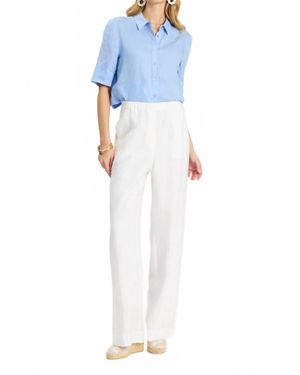 tyler boe Monroe Linen Pant - Blue