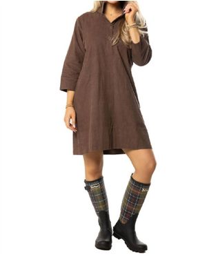 Holly Shae Design Arden Corduroy Dress - Brown