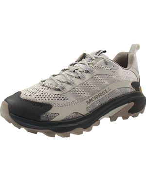 Merrell Moab Speed 2 Lace-Up Mesh Hiking Shoes - Gray