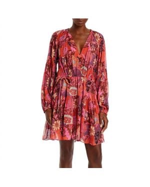 A.L.C. Elise Silk Floral Mini Dress - Red