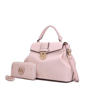 MKF Collection by Mia K Aurora Satchel & Wristlet Wallet Handbag Purse By Mia K - Pink