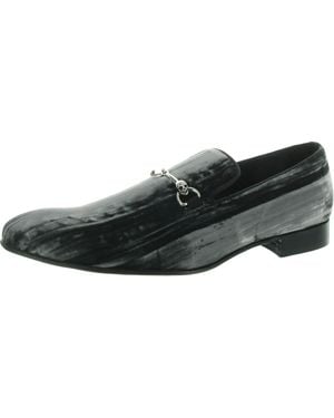 Donald J Pliner Embellished Velvet Loafers - Black