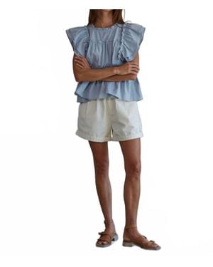 By Together Dierdre Crew Neck Top - Blue